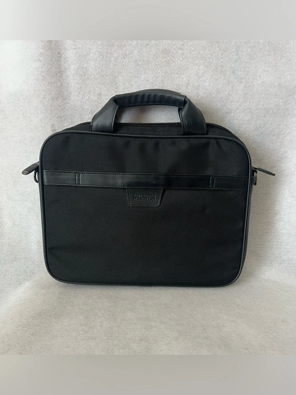 Kenneth Cole Reaction R-Tech Black Laptop Briefcase with Front Zip Pocket
